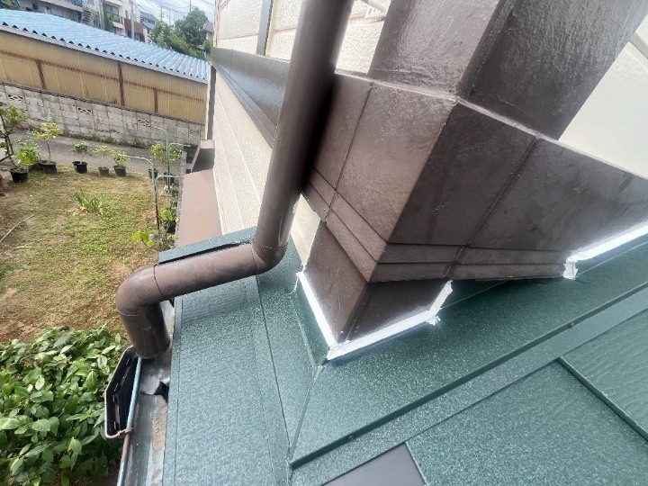 壁際水切り加工